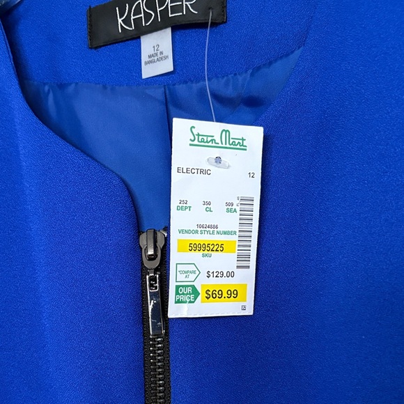 NWT Kasper Royal Blue and Black Women's Suit - Picture 3 of 16